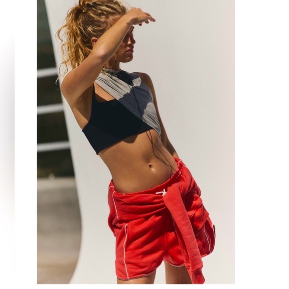 NWT Free People x FP Movement Seeing Double Shorts Set in Red Berry - Picture 5 of 16
